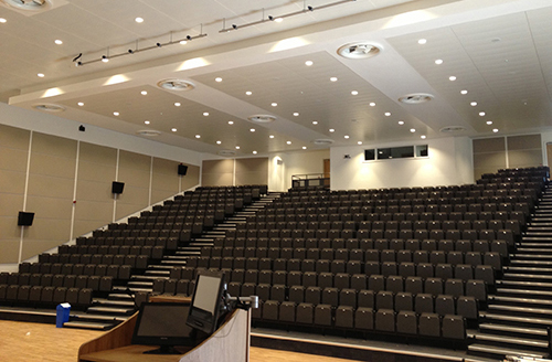 audiovisual installation in school hall