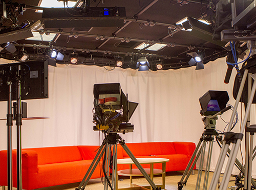 college and university television studio installation